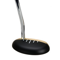 Das Bild zeigt ein SmithWorks® Half-Mallet Putter Rolas RB1 RH 35" schwarz